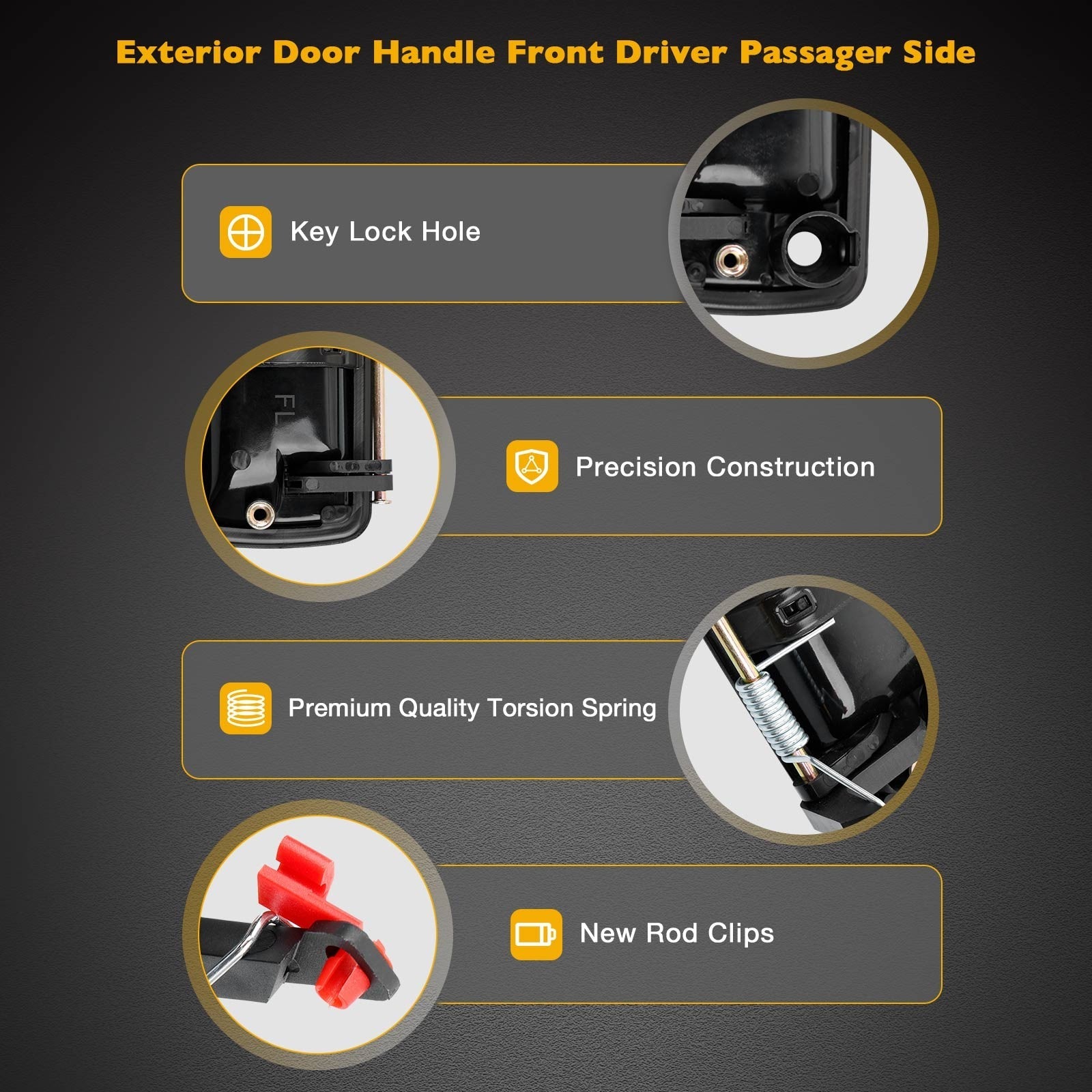 Exterior Door Handle LH RH Front For GMC Isuzu Chevy S10 Oldsmobile 1994 05 2X