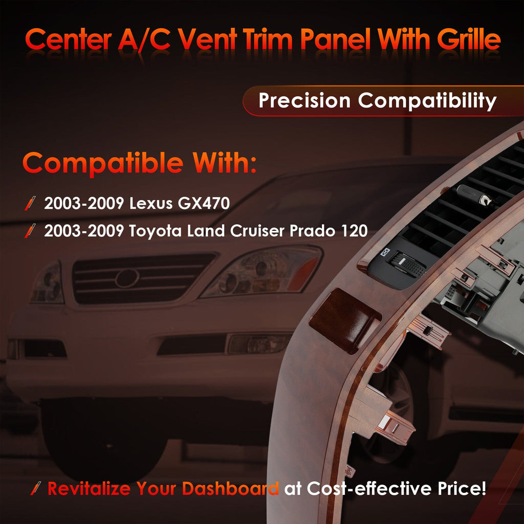 Instrument Air Vent Finish Panel Garnish for Lexus GX470 Toyota Prado 2003-2009