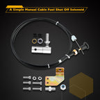 P7100 P Pump Manual Fuel Shut Off Solenoid Cable Kit for Dodge Cummins 12V 6/4bt