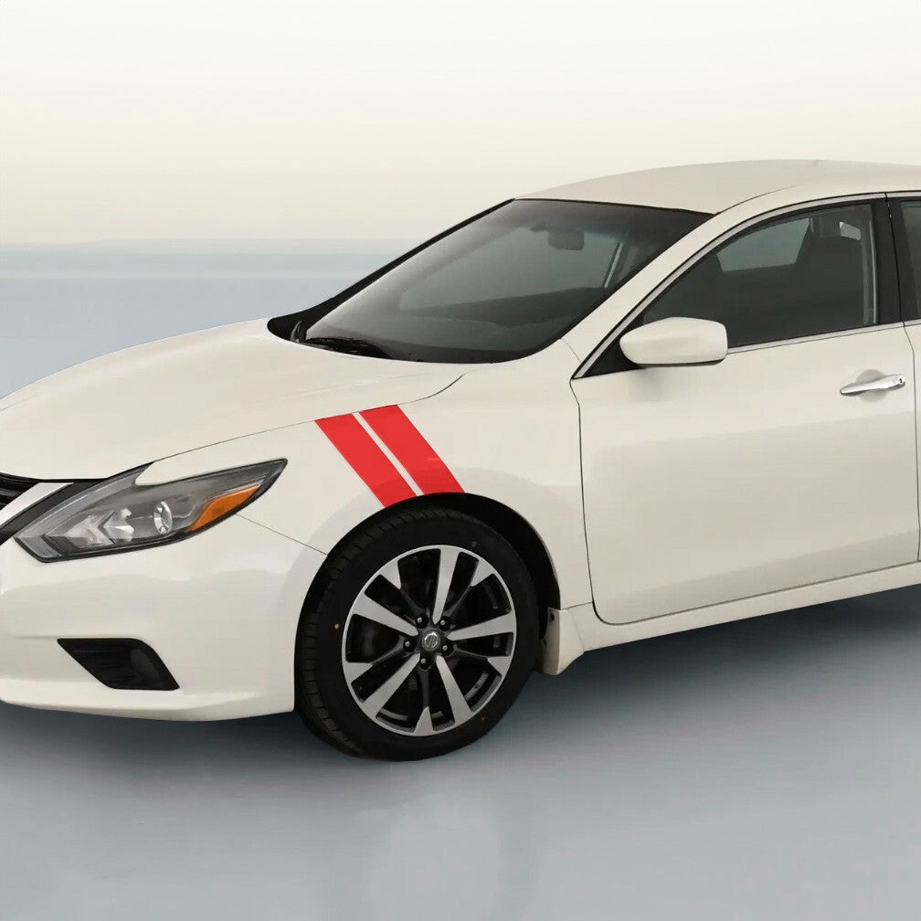 4 Inch Dual Fender Stripe Hash Mark Decal Graphic Kit for Nissan Altima