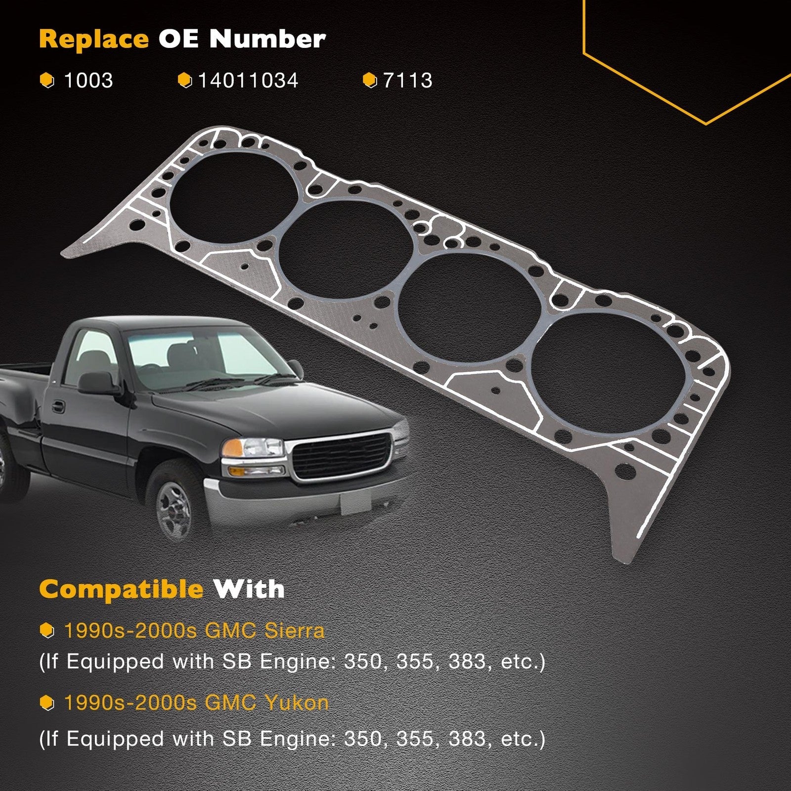 14011034 5.7 Cylinder Head Gasket for Gen 1 Gen 2 SBC Engines 350 355 383 406