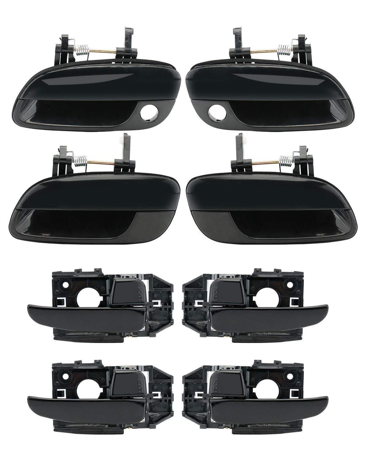Door Handles Exterior Interior Front Rear for 01 06 Hyundai Elantra 8 Pieces