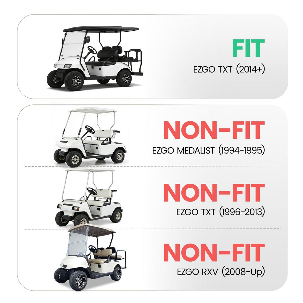 Clear Fold Down Golf Cart Windshield Windscreen for EZGO TXT 2014 Plus