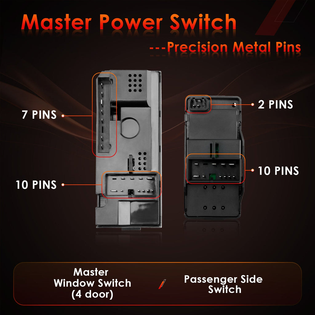 Master Power Window Switch Driver and Passenger Side For Chevy GMC C K 1500 3500