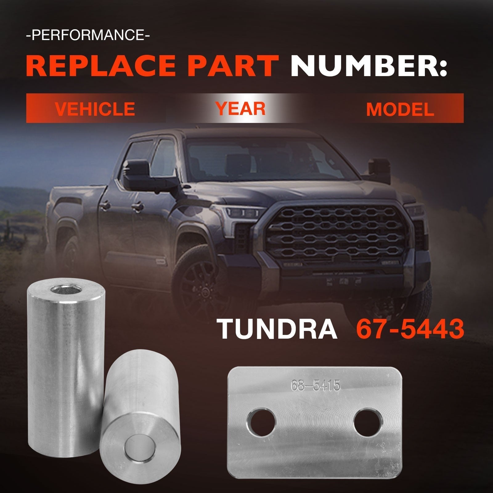 67-5443 675443 Skid Plate Adapter Kit for Toyota Tundra TRD Pro 2007-2021