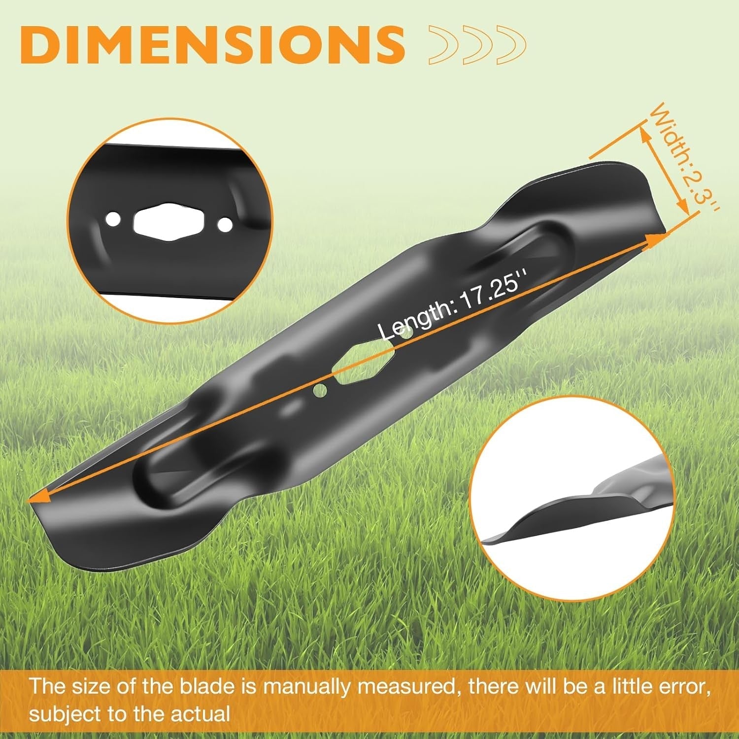 High Lift Lawn Mower Blades 17.25 X 2.3 For Troy Bilt Craftsman Cub Cadet 3Pcs