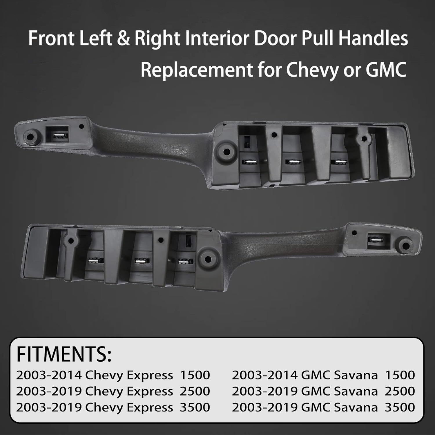 Interior Pull Door Handle Kit For Chevy Express GMC Savana 1500 2500 3500 03-19
