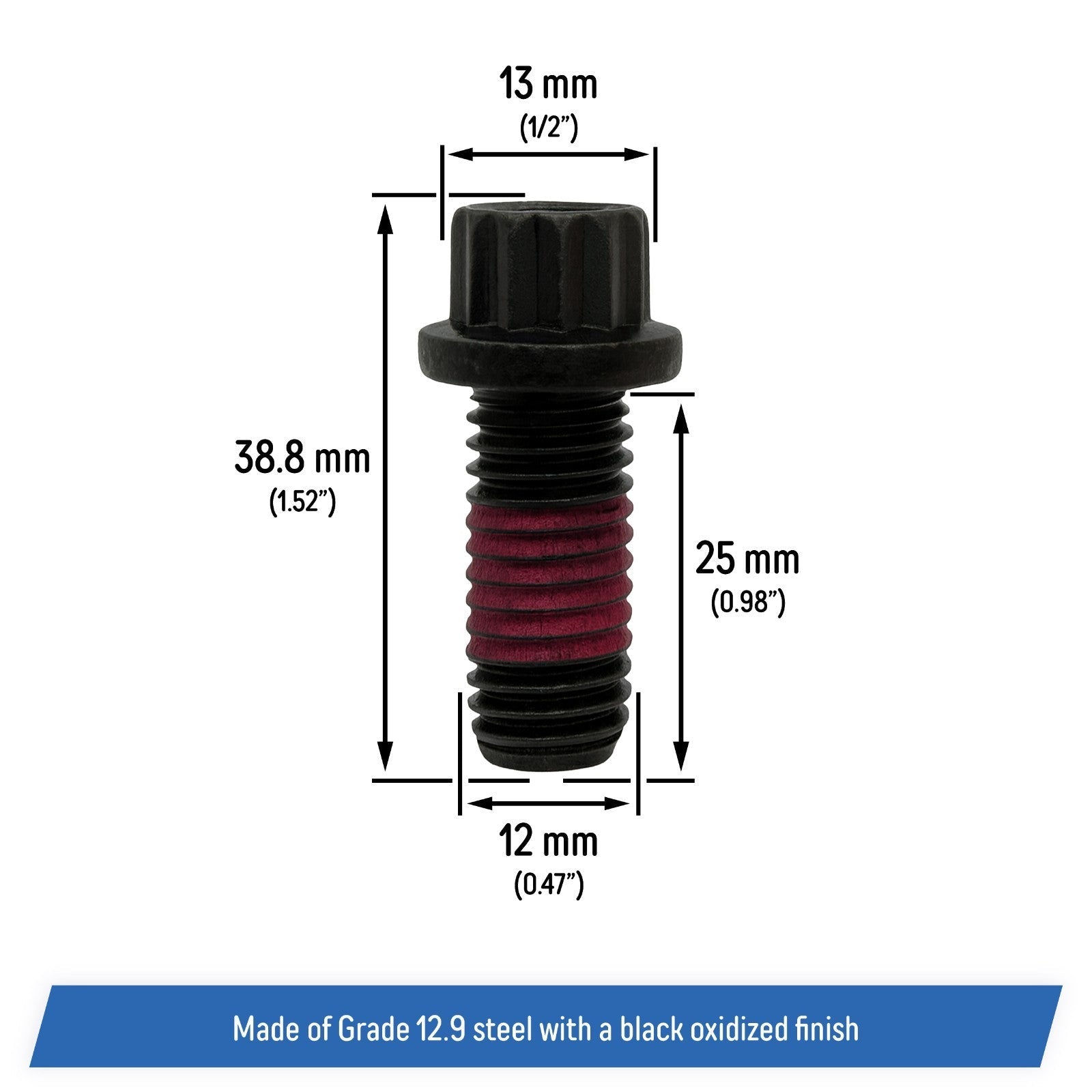 N800594S100 Driveshaft Yoke Bolts Replacement for Ford M12 1 75x25