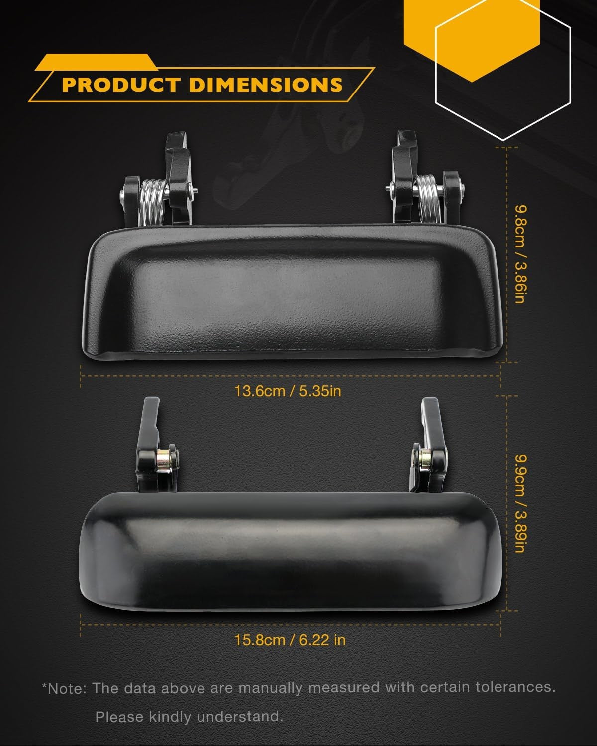 Metal Tailgate Exterior Door Handle Set For Ford Ranger Mazda B2300 1998 2011 3X