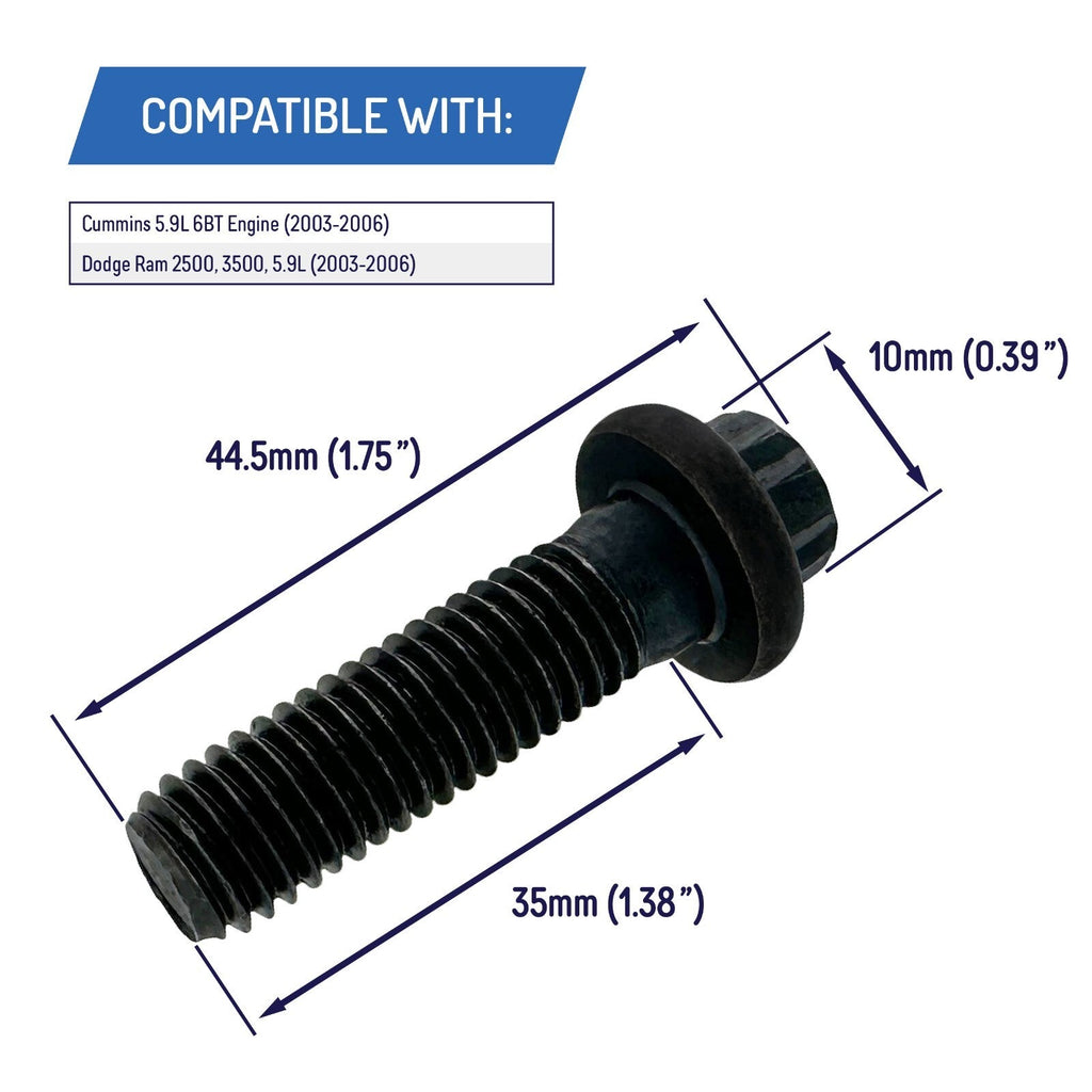3903834 Starter Motor Mounting Bolts for Cummins Dodge Ram 5.9L 03 06 3 Pack