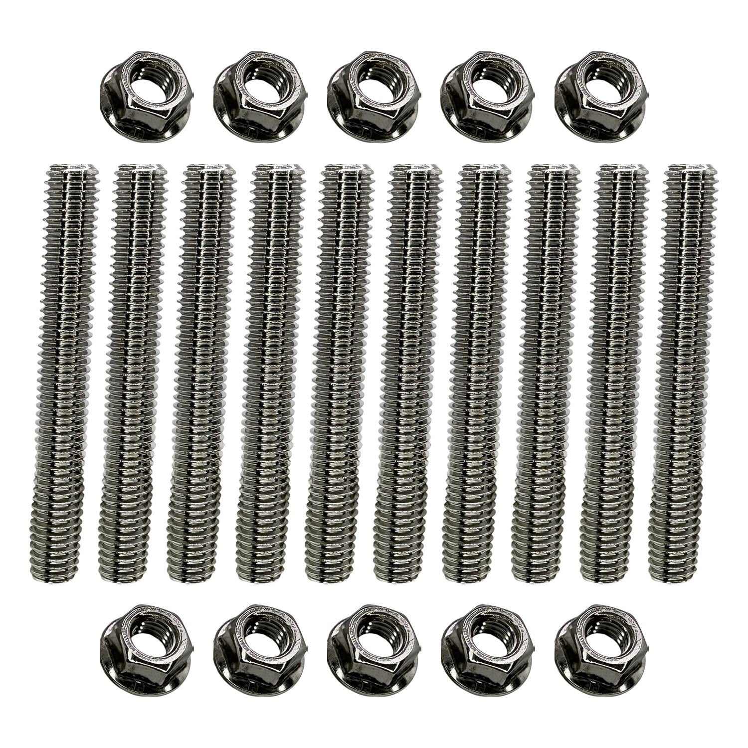 Stainless Exhaust Manifold Stud Kit for Ford 6.8L V10 One Side 10 Pcs