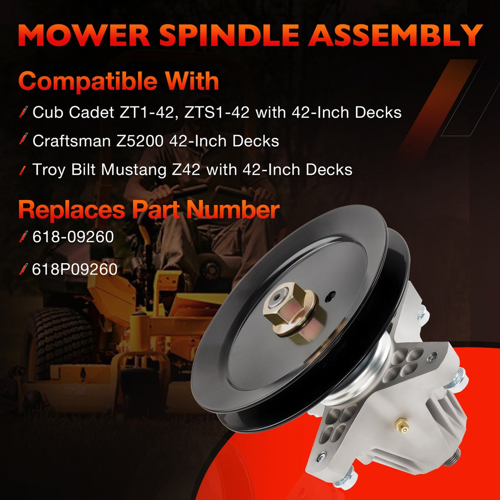 61809260 Mower Spindle for Cub Cadet ZT1 Craftsman Z5200 Troy Bilt 42 Inch