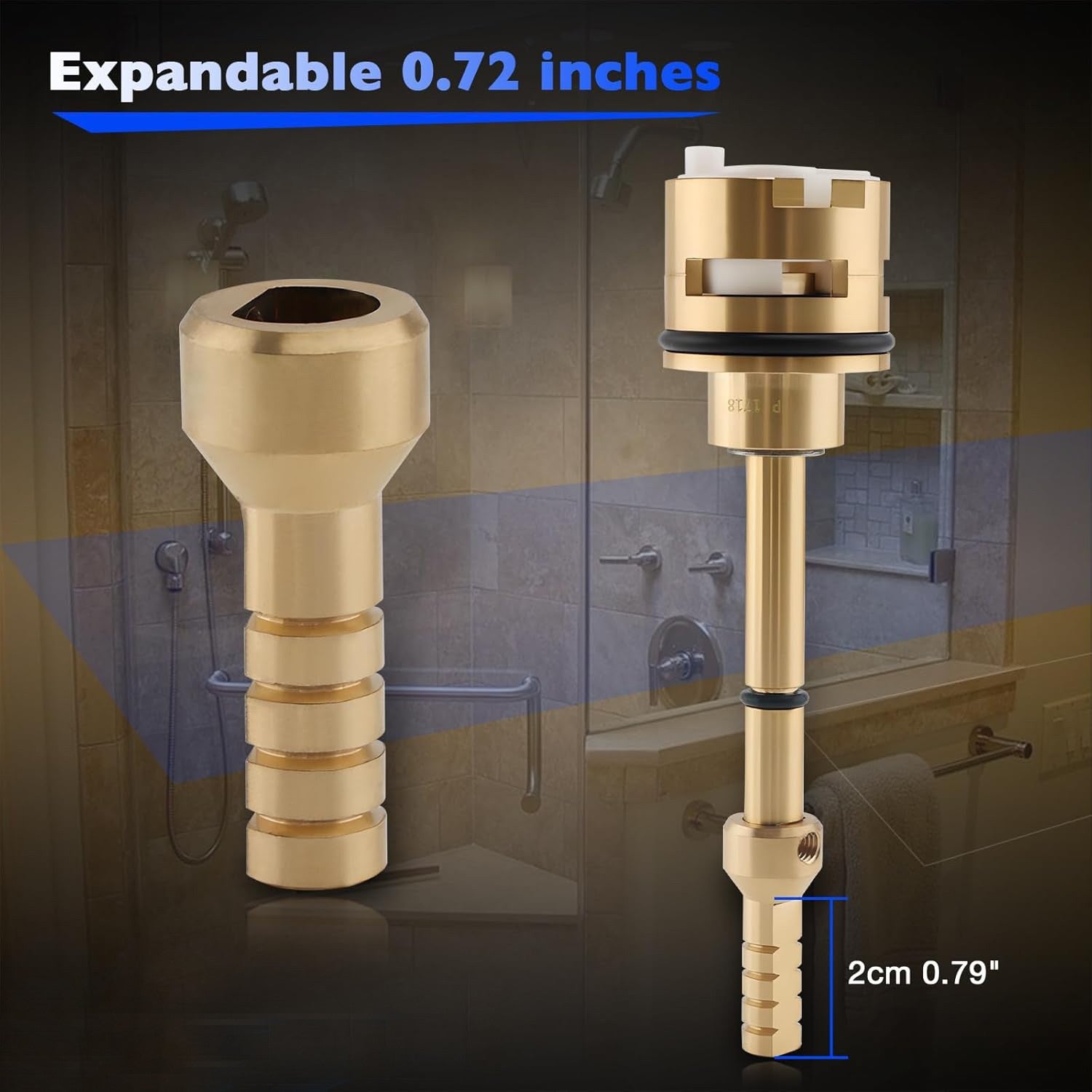 RP71718 3 Function Non Shared Diverter Cartridge Kit for R11000 R22000 Brass