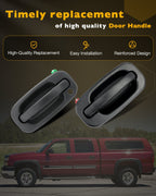 Exterior Door Handles with Lock Cylinder & Keys for 1999 2007 Chevy GMC Cadillac