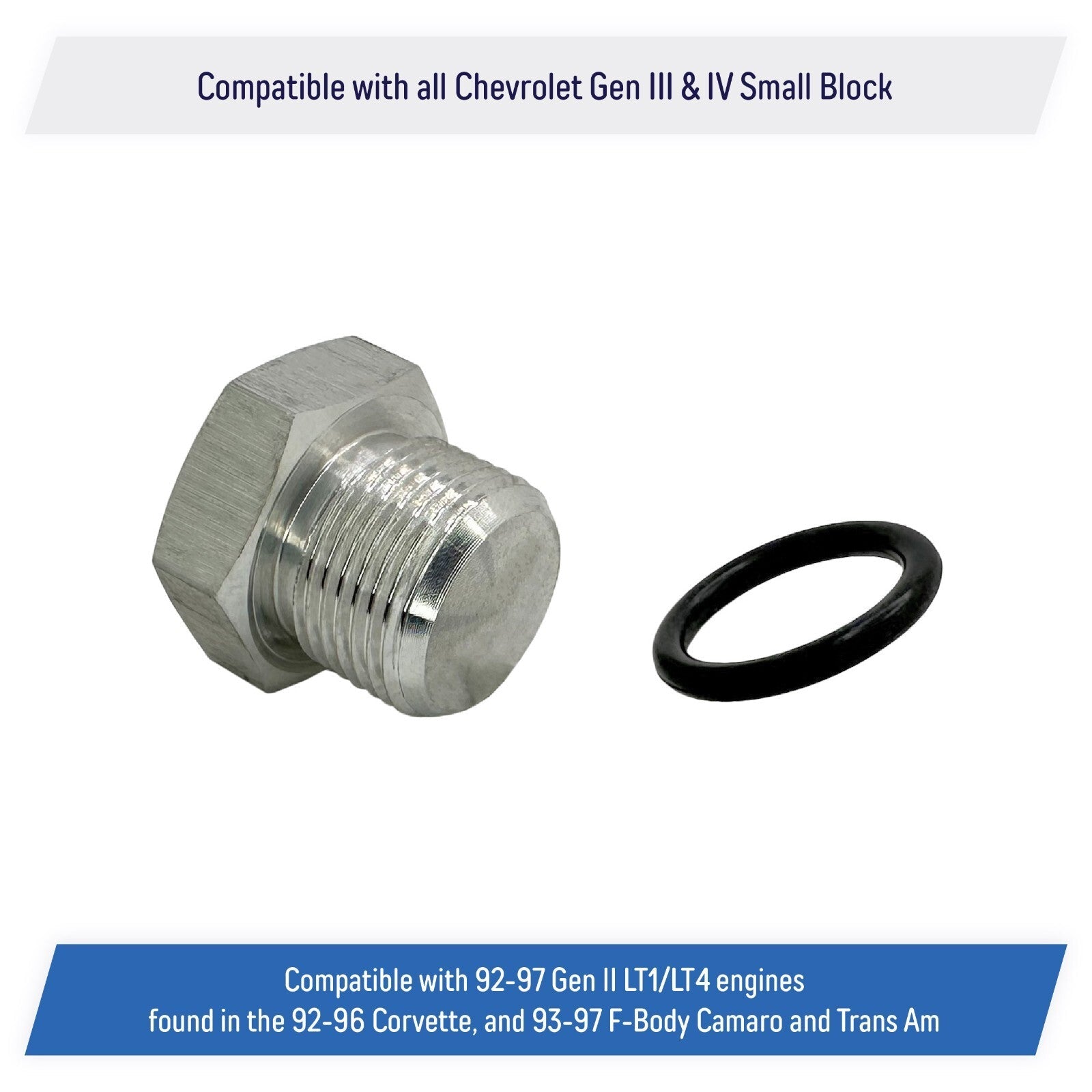 Oil Level Sensor Plug for Chevy GM LS Engines 97 to 14 M20x1.5 Corvette Camaro