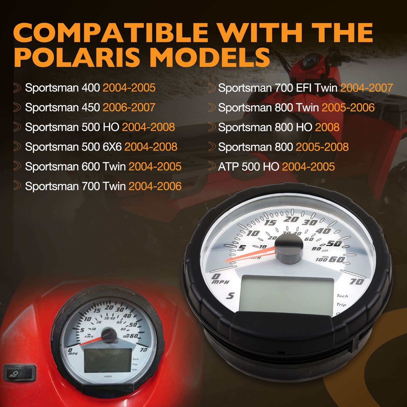 3280431 Speedometer Cluster Assy for Polaris Sportsman 400 450 500 600 700 800