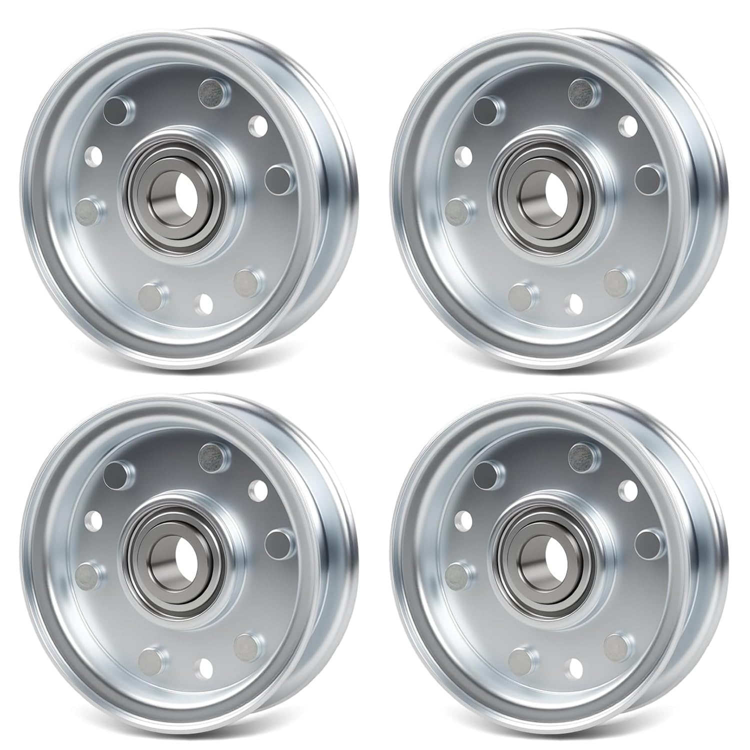164090 Idler Flat Pulley for RFM Series 4 5 6 Foot Finish Mower Tractor 4 Pc