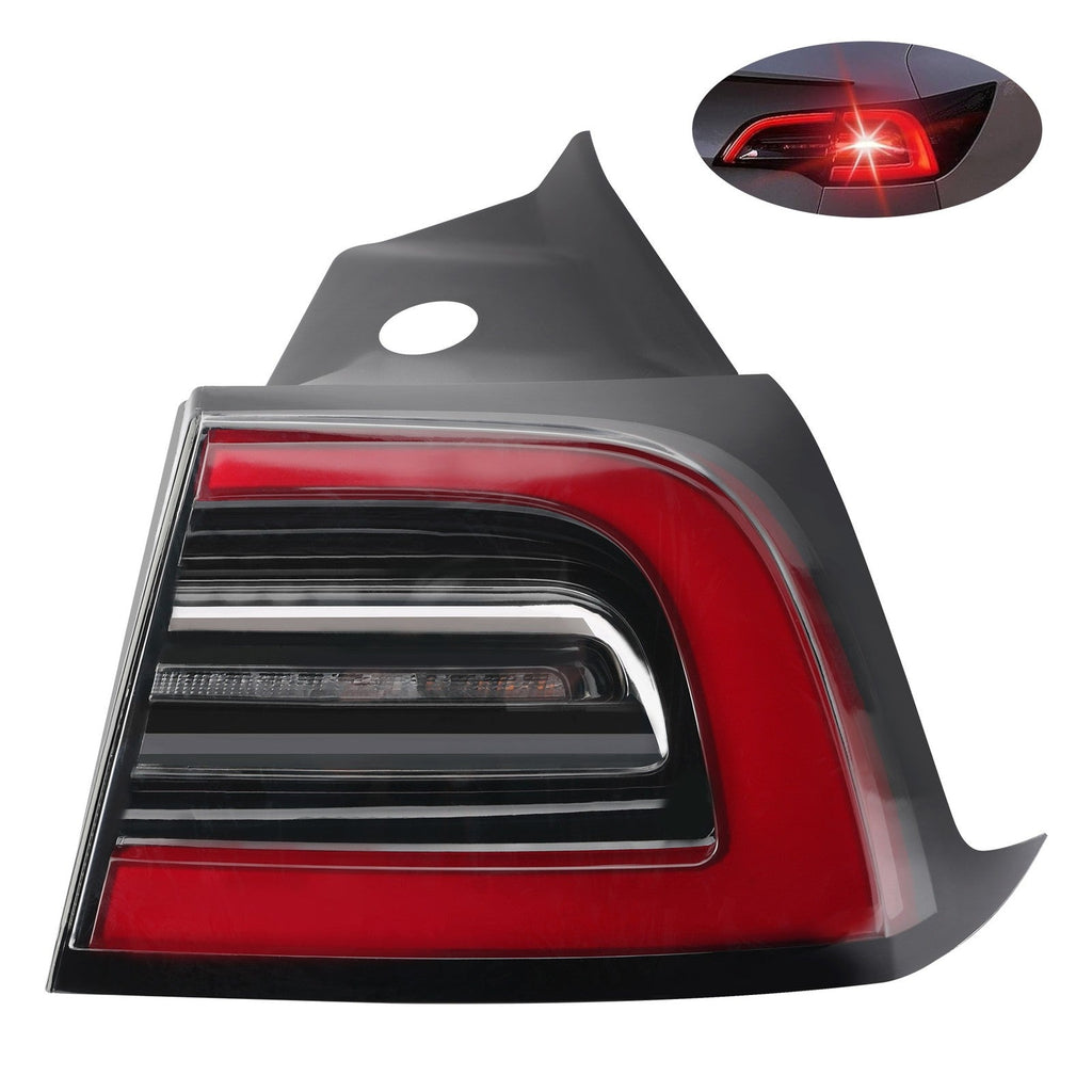 Rear Right LED Tail Light Lamp Passenger Side for 2017-24 Tesla Model 3/Y 3-Pin