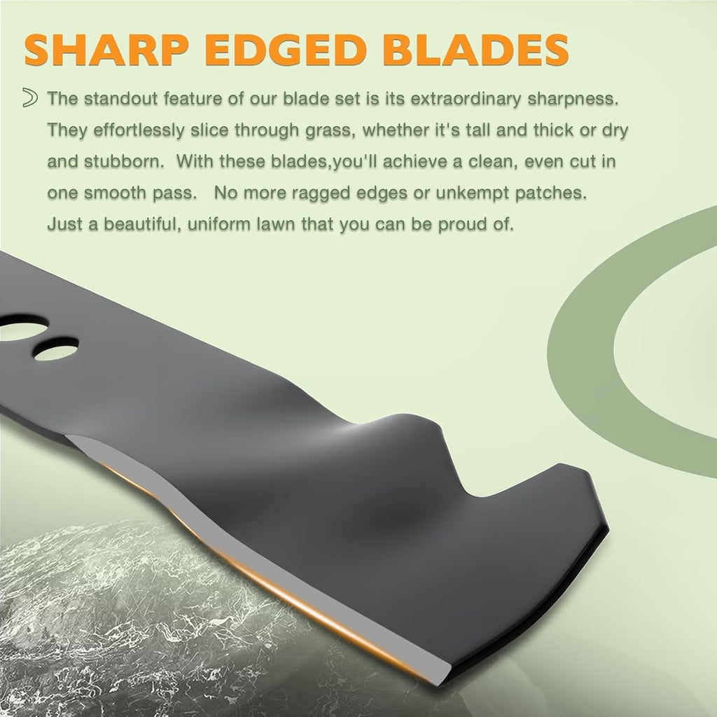2105300125A Mower Blade for MNA152505 MNA152701 Deck 20 Inch Black 2 Pack