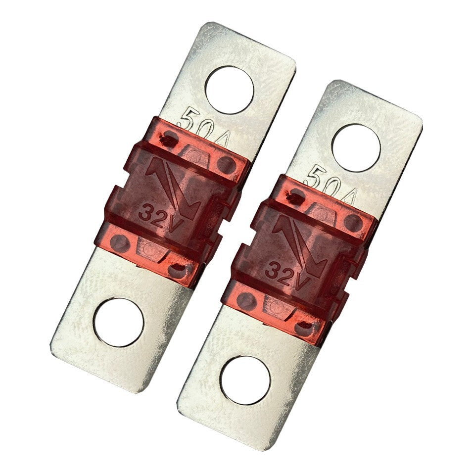 MIDI AMI 50A 50 Amp 32V Fuse for Auto Marine Stereo Audio Video Bolt On 2 Pack