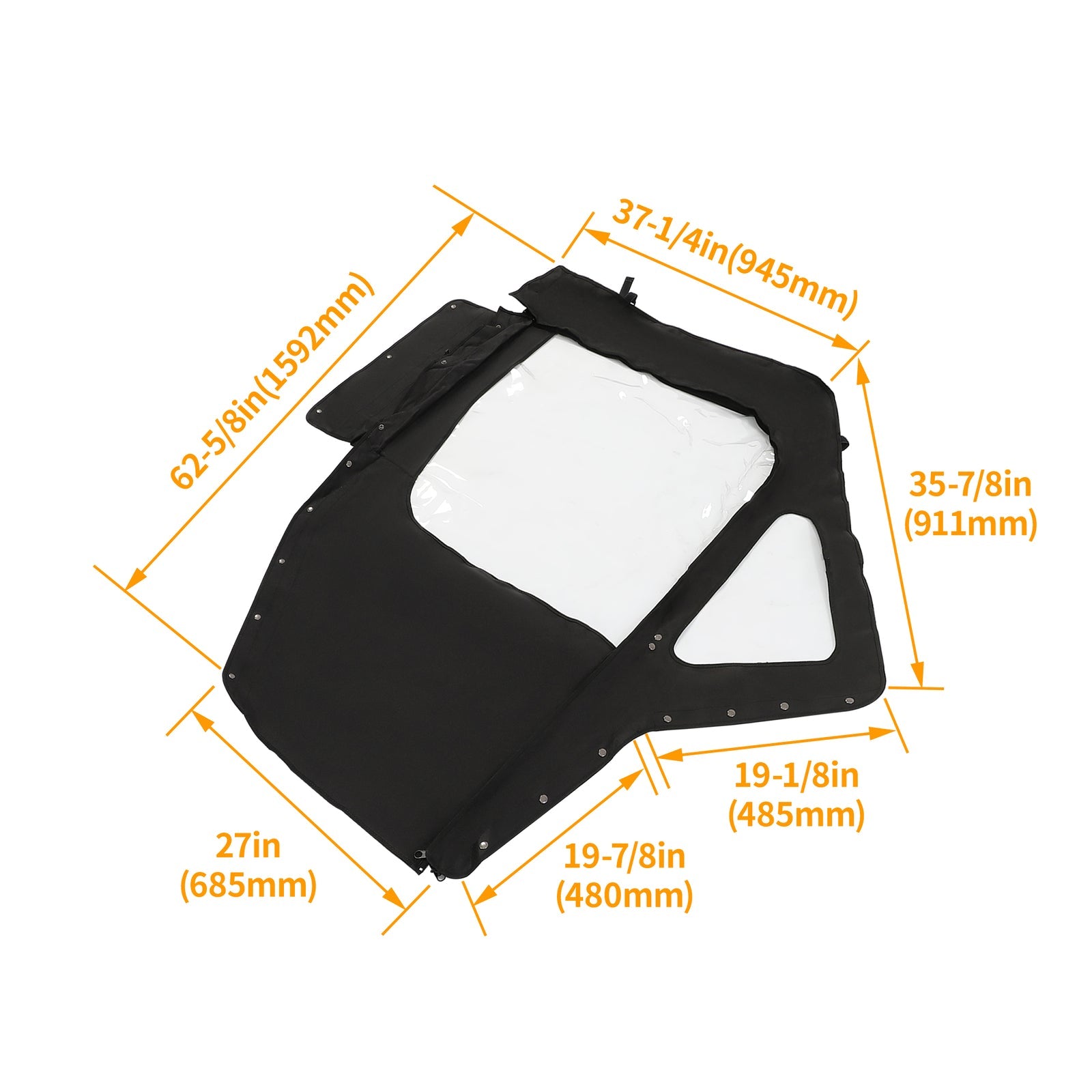 Soft Doors Kit Left Plus Right For Can Am Defender HD 5 7 8 9 10 2016 Plus 2 Seater