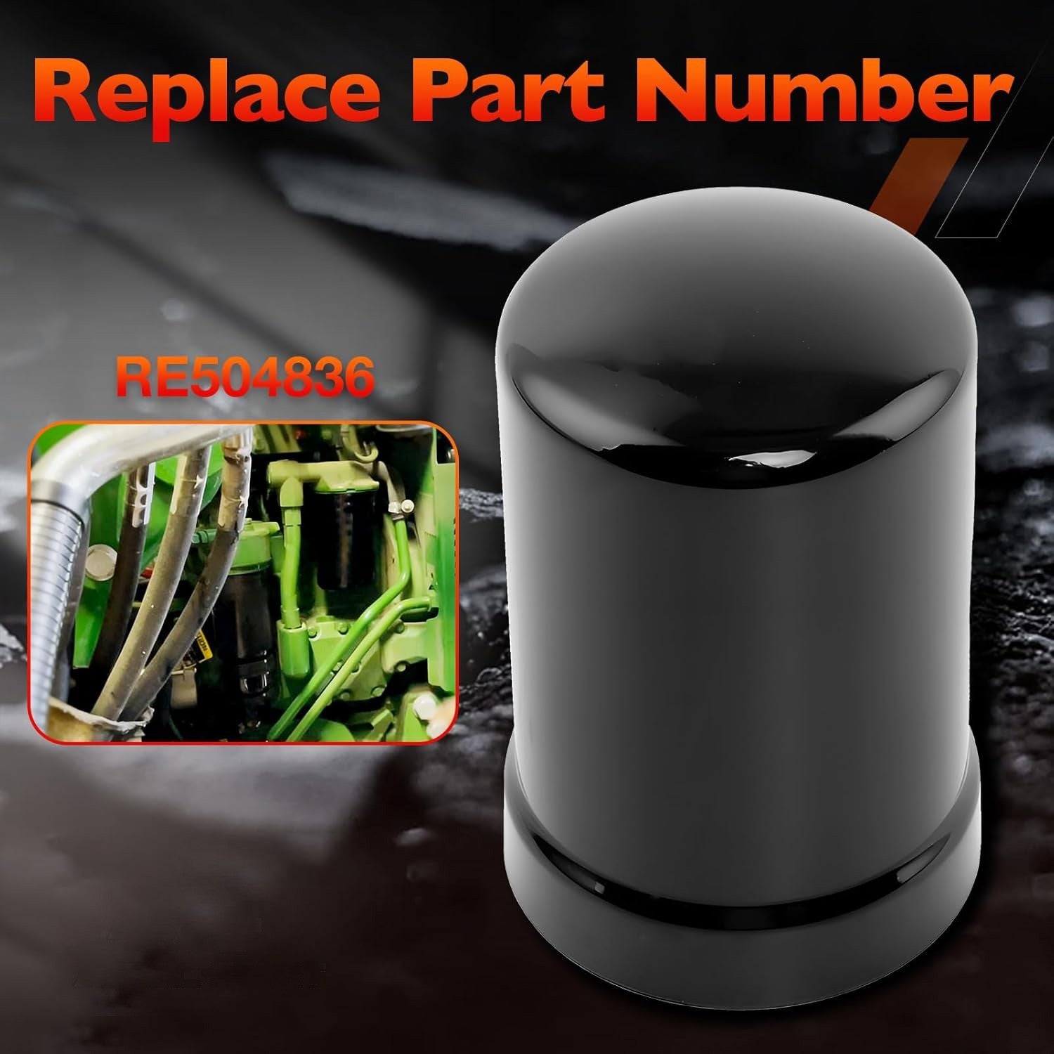 RE504836 Engine Oil Filter For John Deere 5415 5425 5525 5625 5076E Lawn Tractor