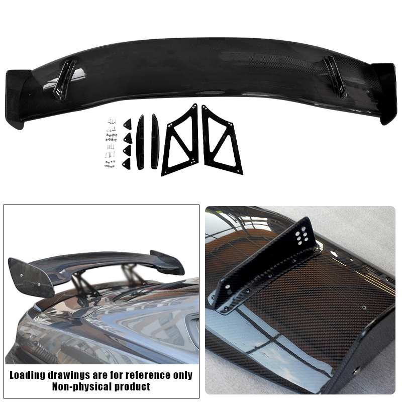 Carbon Fiber Trunk Black Spoiler Wing for Audi A3 S3 RS3 Type-8V 2013-2020