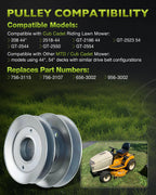 756-3107 Double Deck Pulley for Cub Cadet 44 54 in Riding Lawn Mower 756-3115