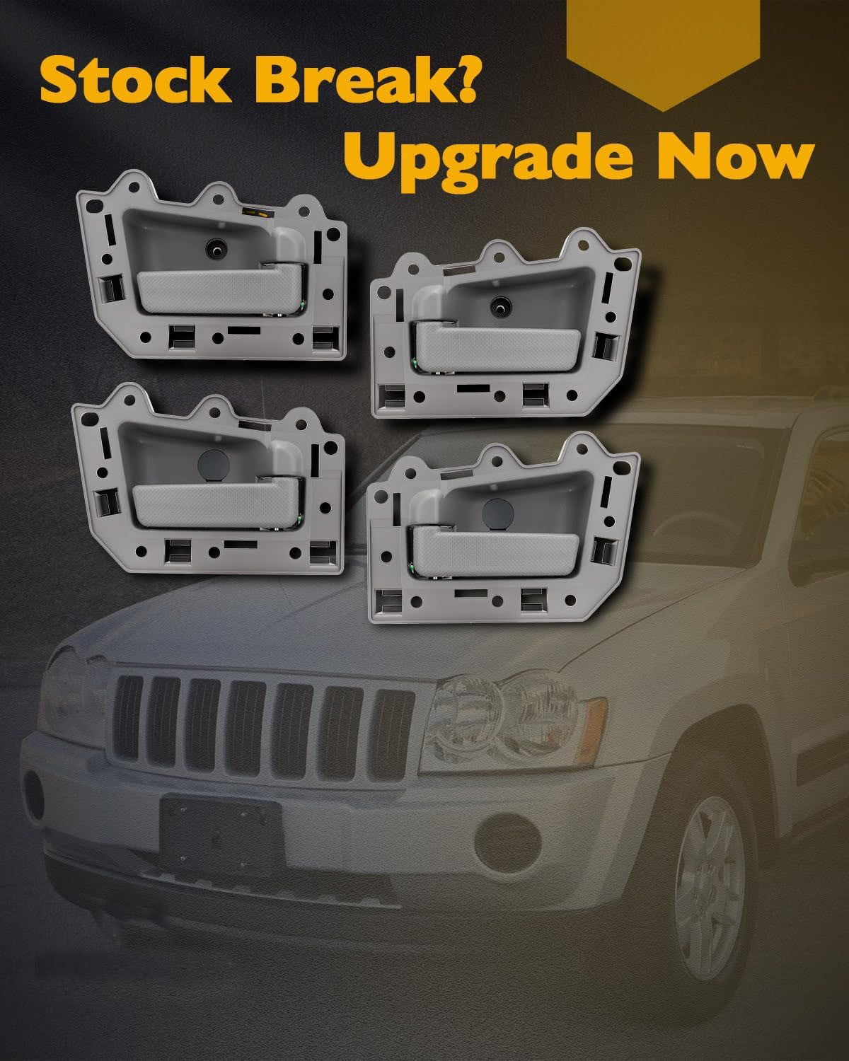 Interior Door Handle Front Rear LH RH for Jeep Grand Cherokee 2005 2010 4Pcs