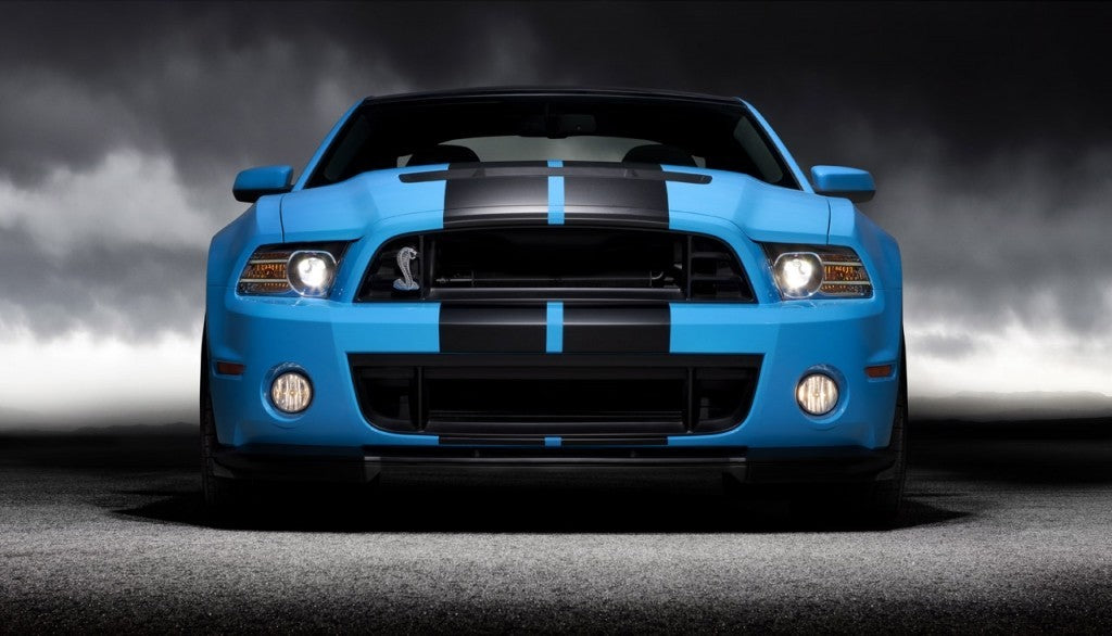 9 Inch Black Carbon Fiber Vinyl Rally Racing Stripes for Ford Mustang Cobra