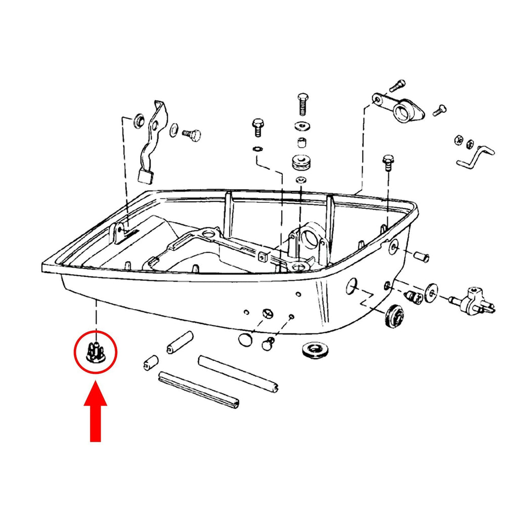321885 0321885 Water Spray Nipple for Johnson Evinrude BRP OMC Lower Motor Cover
