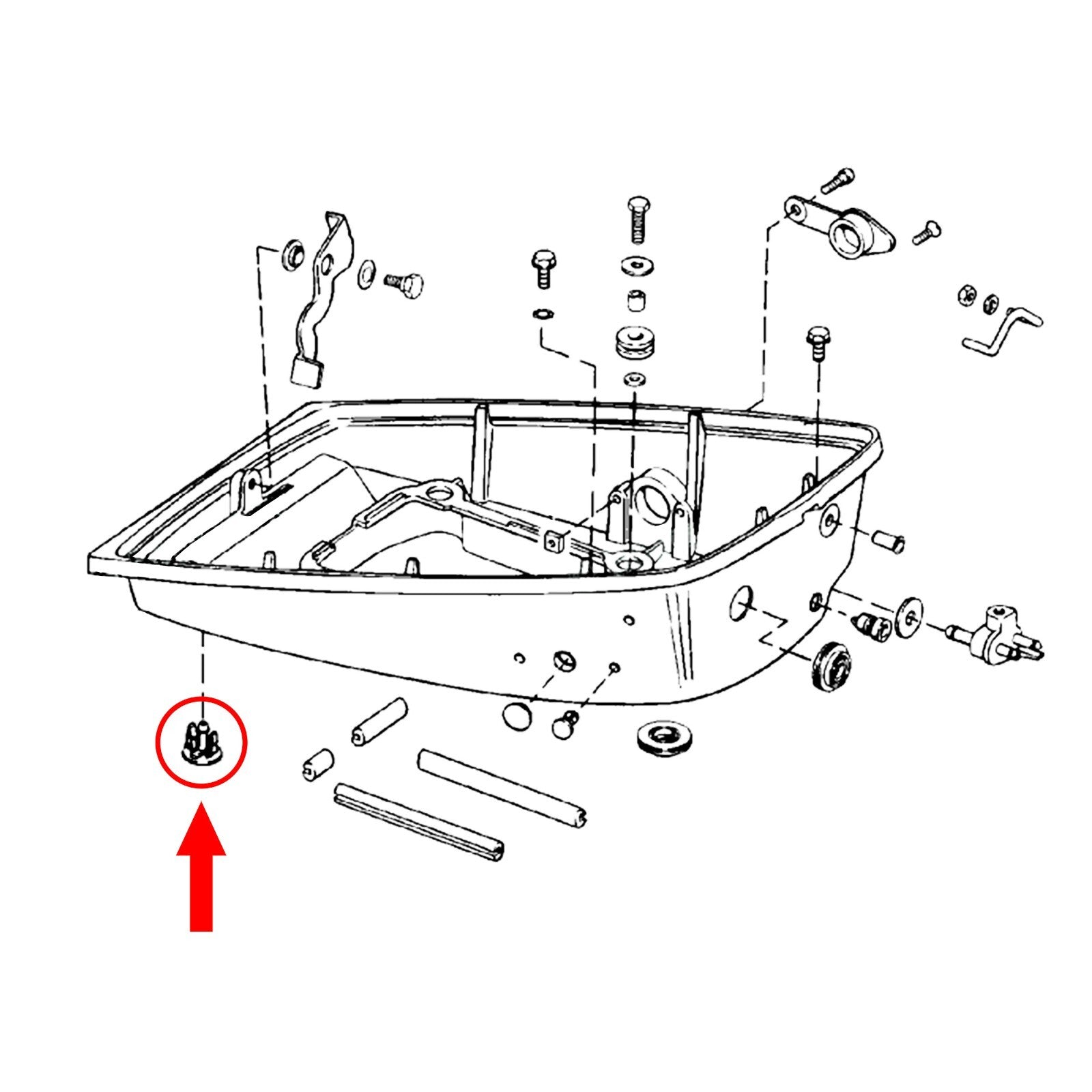321885 0321885 Water Spray Nipple for Johnson Evinrude BRP OMC Lower Motor Cover