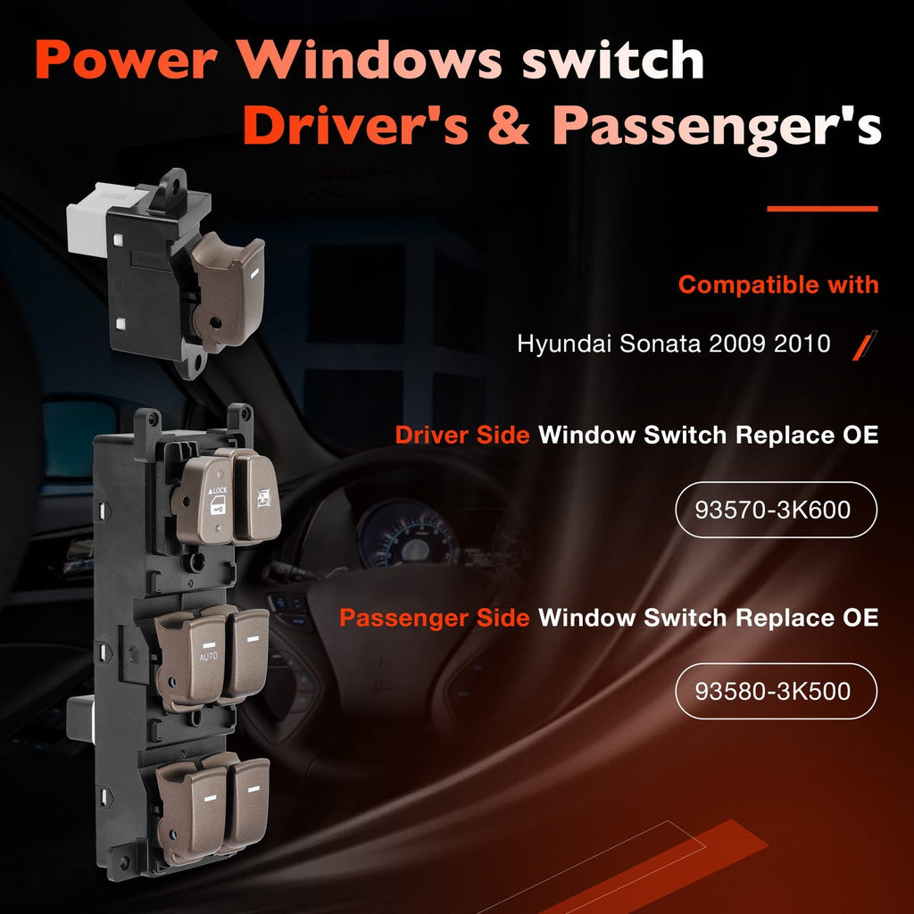 935703K600 Master Power Window Control Switch Kit for Hyundai Sonata 2009 2010