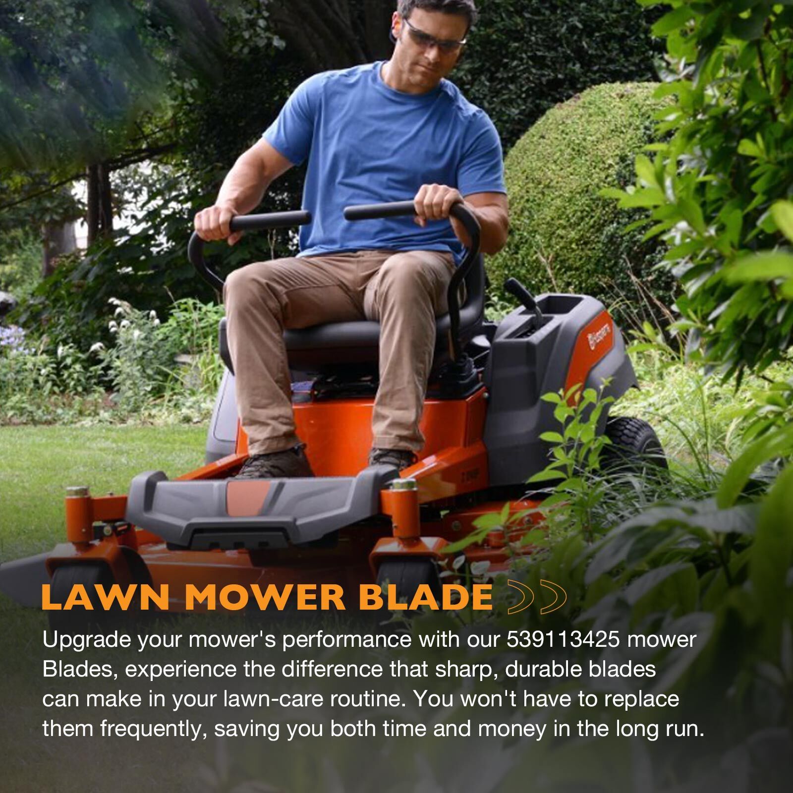 539113425 Lawn Mower 48in Deck Blade for Husqvarna EZ4624 Dixon Jonsered 3 Pc