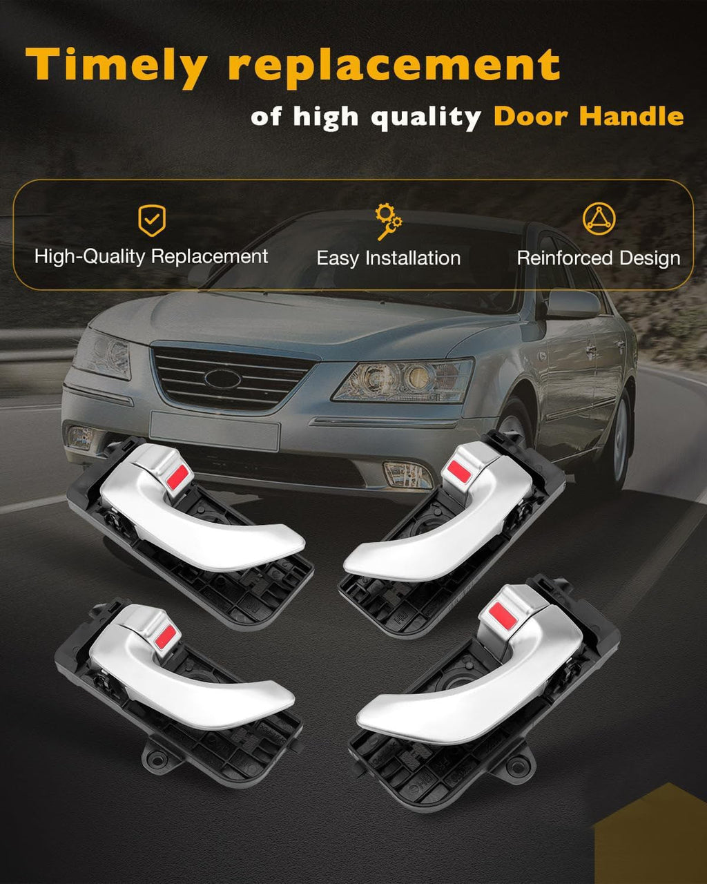 HY1352134 Inside Interior Door Handle Kit for Hyundai Sonata 2005-2008 HY1553108