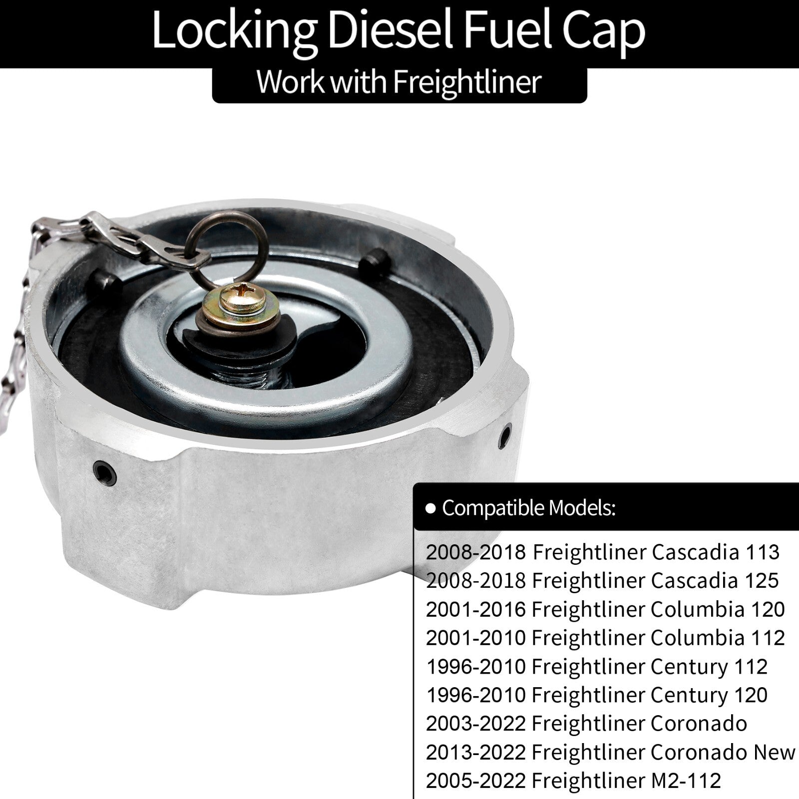 0337017002 Diesel Fuel Cap for Freightliner 96 18 Cascadia Columbia 2 Pack