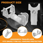 Gooseneck Trailer Hitch Lock for RV Heavy Duty Trailers Silver 2 Keys