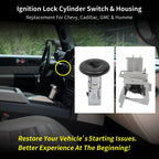 Ignition Lock Cylinder Switch & Housing for 2000 2007 Chevy Silverado GMC Sierra