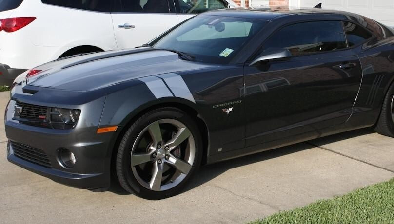 4 Inch Dual Fender Stripe Hash Mark Stripe Decal Graphic Kit for Chevy Camaro