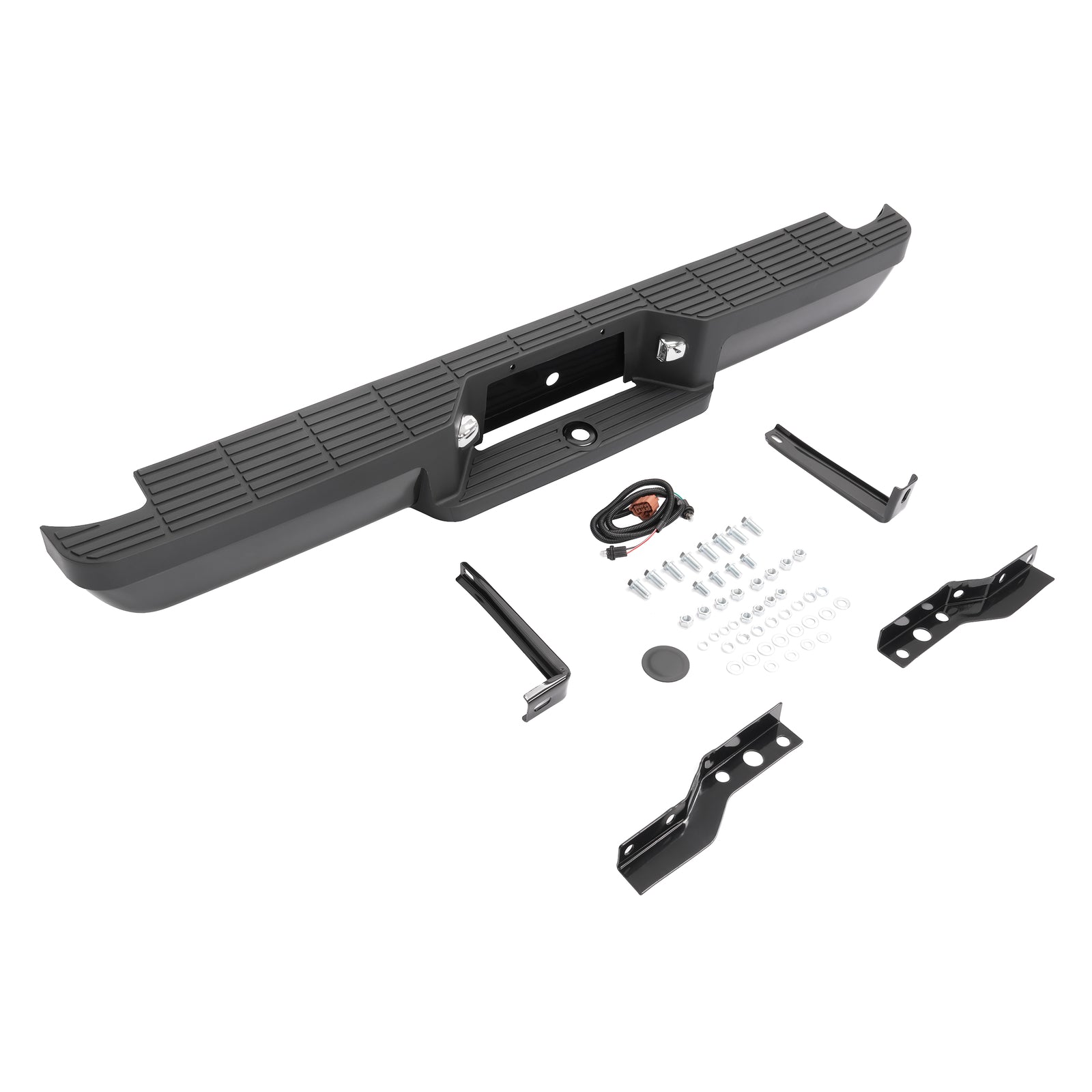 Black Steel Rear Bumper Assembly Face Bar For 1993-2011 Ford Ranger Styleside