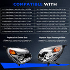 Halogen Chrome Headlight Lamp Assy for Chevy Equinox 2016 2017 Front Left Right