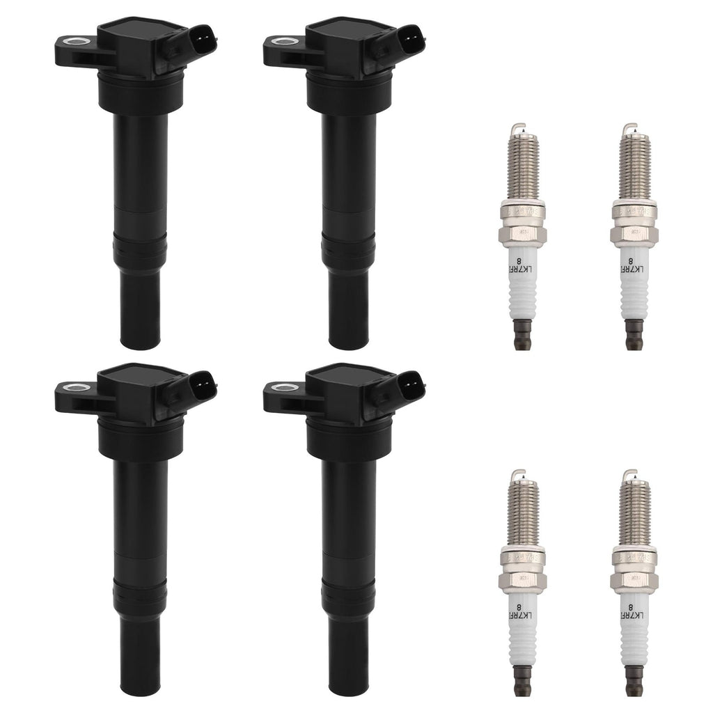 UF651 9723 Ignition Coil & Spark Plugs Pack For Hyundai Tucson Elantra Kia Forte