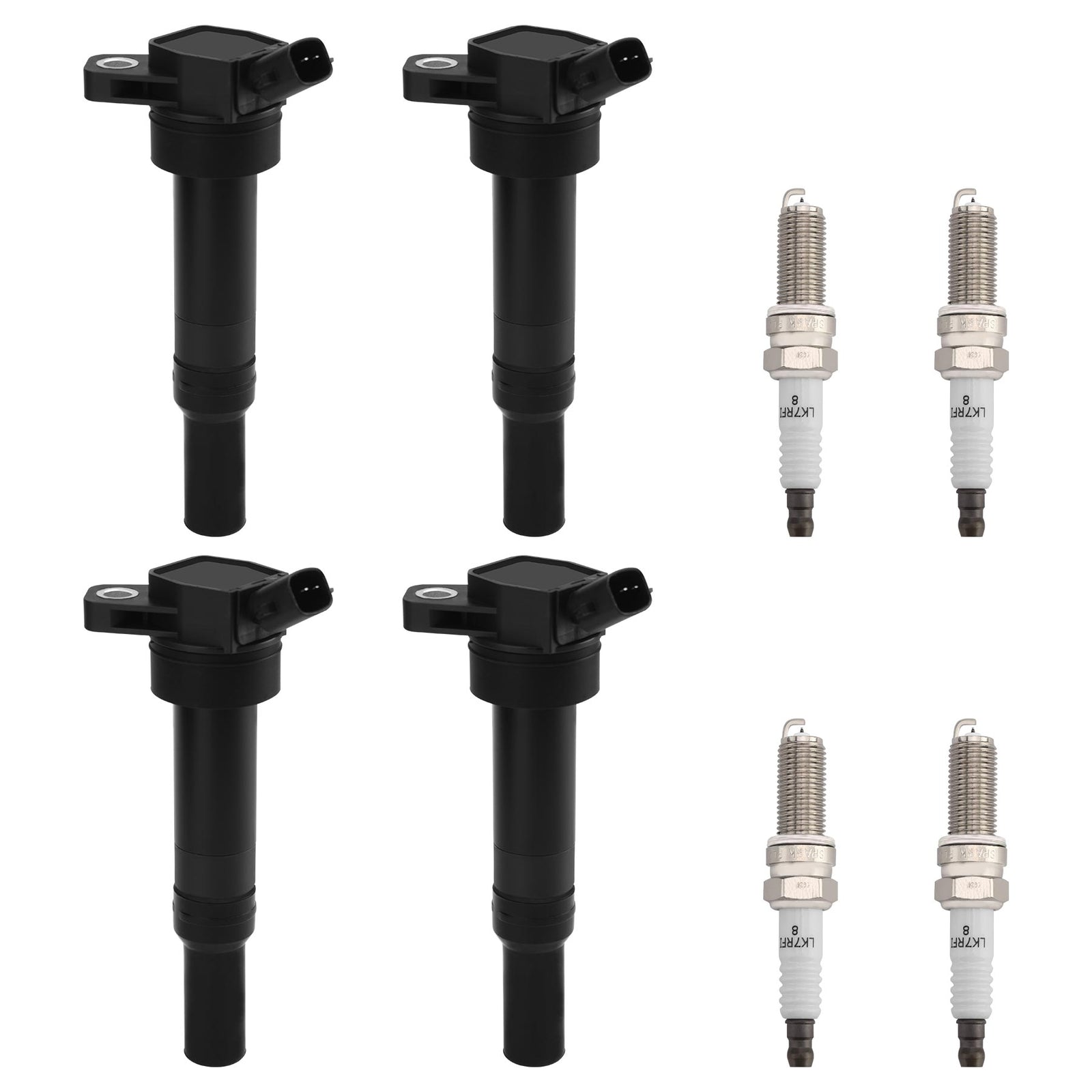 UF651 9723 Ignition Coil & Spark Plugs Pack For Hyundai Tucson Elantra Kia Forte