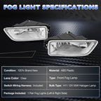 Fog Light Lamps Assembly for Honda Accord 2003-2007 Sedan w/ Bulbs & Harness