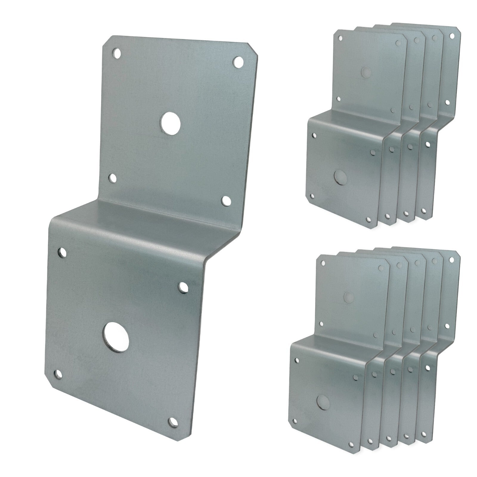 Galvanized Deck Joist Tie Plate Z Bracket for 2x4 Cross Joist and 4x4 Post 10 Pack