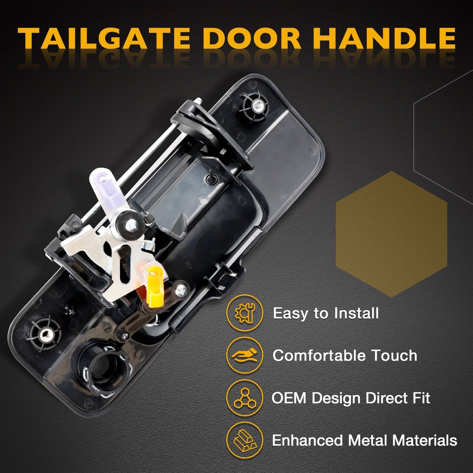 81213 Tailgate Handle Latch with Lock Cylinder and Key for 07-13 Toyota Tundra