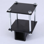 4in Square RV Bumper Receiver Adapter 2in Hitch Mount Rack Cargo Carrier Tube 2