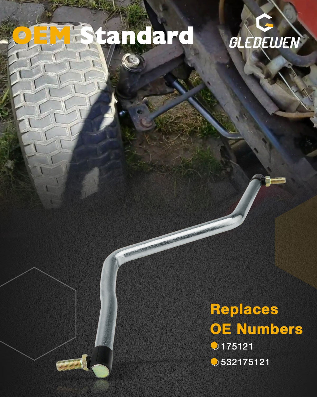 175121 Steering Drag Link for Husqvarna Craftsman Poulan AYP YTH2448 532175121