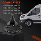 Black Steel Rear Cargo D Hooks for Ford Transit 150 250 350 350HD 15-24 6 Pack