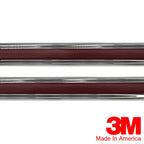 Vintage Style 5 8 Maroon Chrome Side Body Trim Molding